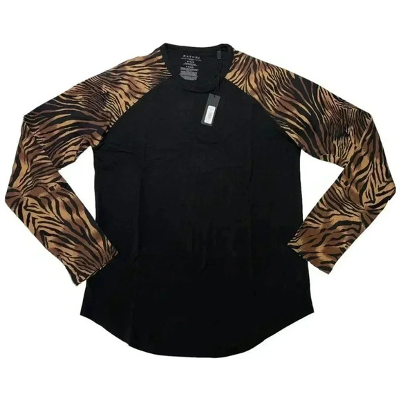 Natori Kaede Jersey Modal Blend Regular Fit Long Sleeve Mens T-Shirt Size Medium - Picture 6 of 13